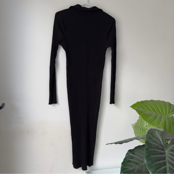 Selected Femme Black Ribbed Maxi Dress - Picture 5 of 10